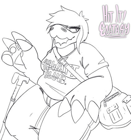 Thigh Up Lineart