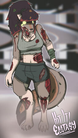 Fullbody Rendered W/ Gore and simple BG