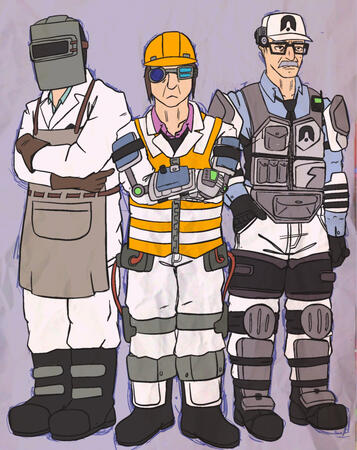 3 Full Bodies based on references with simple paper background
